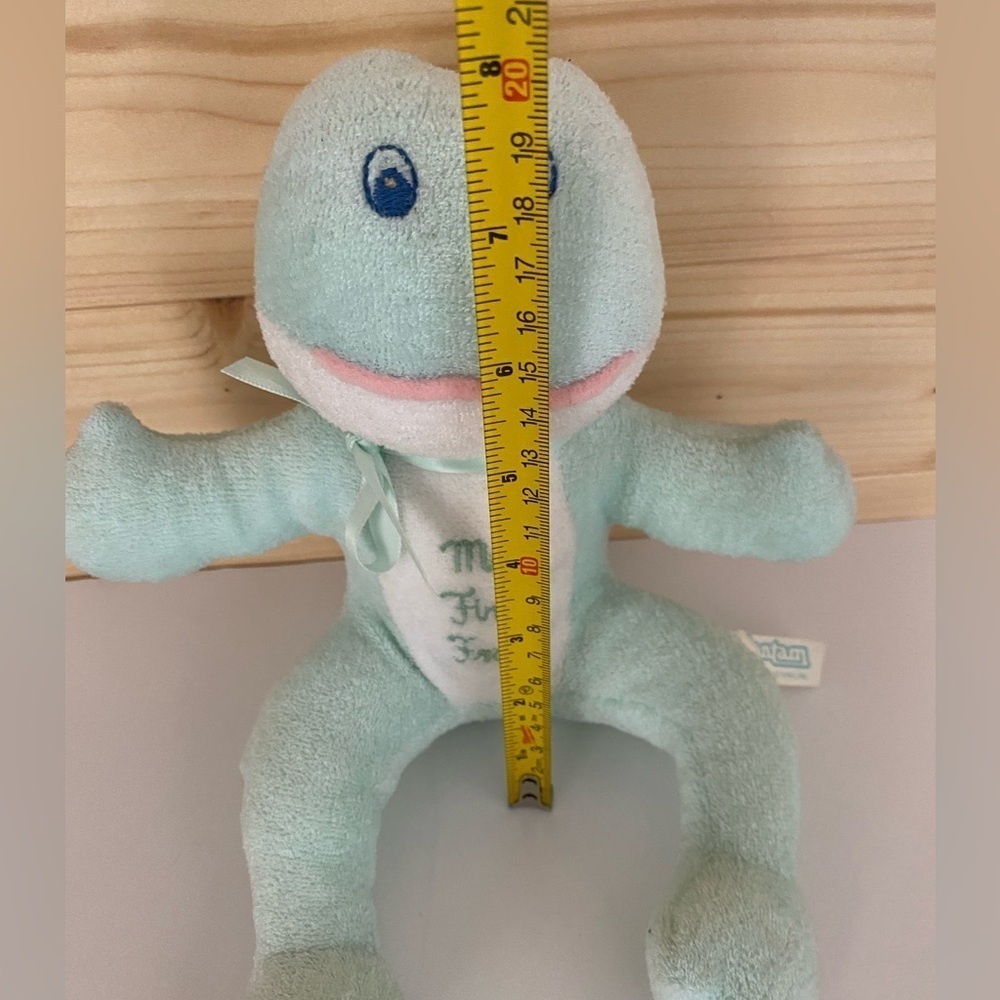 VINTAGE Bantam Collection Terry Cloth MY FIRST FROG Plush Rattle Baby Toy - Picture 9 of 10